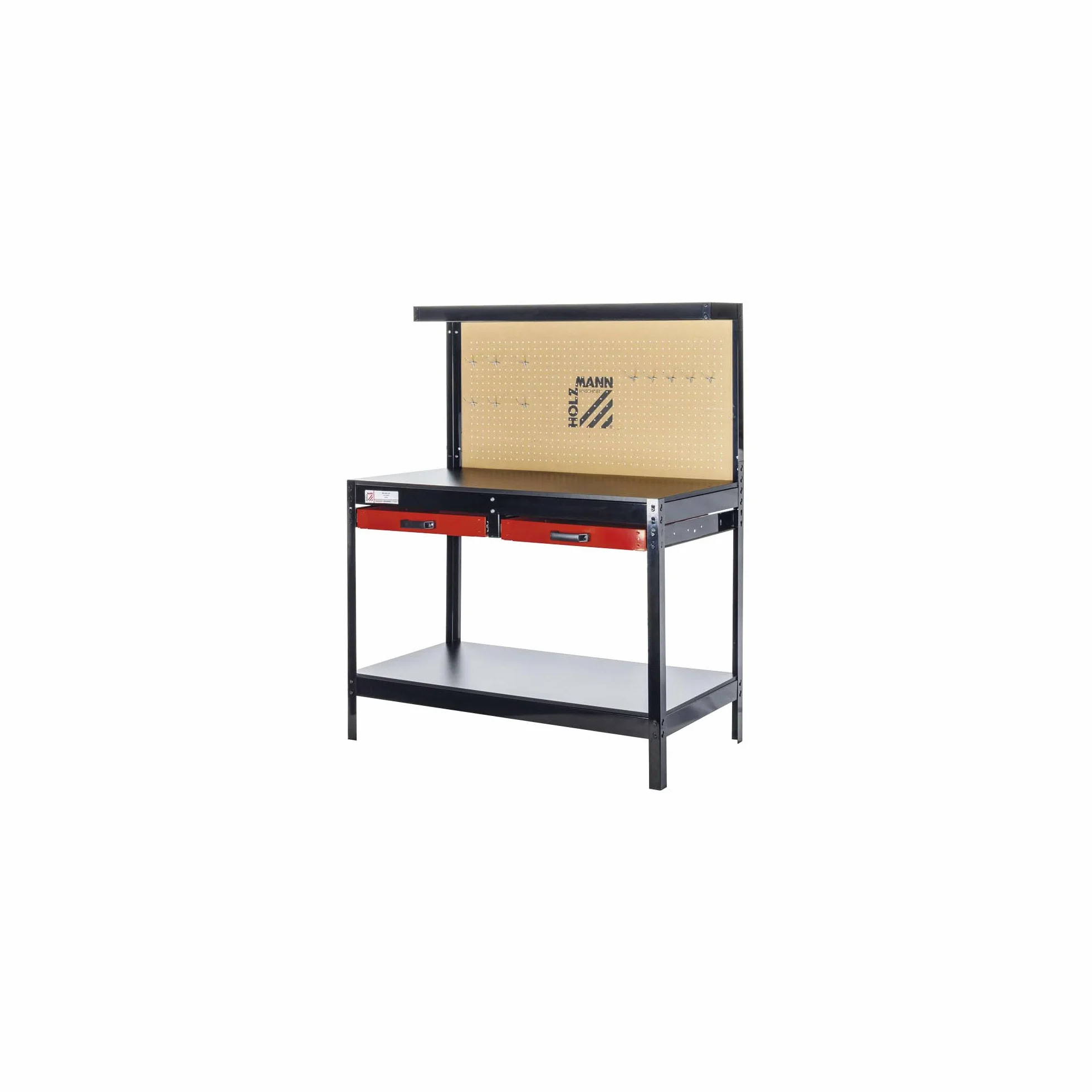 Holzmann Maschinen WT06 Werkbank WT06 (B x H x T) 1210 x 1500 x 610mm, Pitturato, Nero, Legno