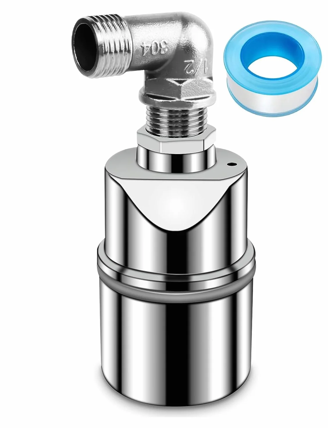 Valvola Galleggiante da 1/2 Pollici per Serbatoio Dell'acqua Piscina – Valvola di Controllo Automatica Riempimento del Scarso Livello Dell'acqua – 304 Acciaio Inossidabile