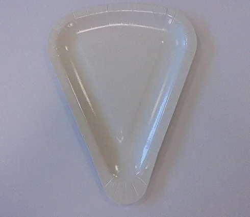 Piatto Triangolare TRANCIO Pizza Piccolo in CARTONCINO da ASPORTO Vassoio Carta per Alimenti Paper CABARE' 1/8 SPICCHIO