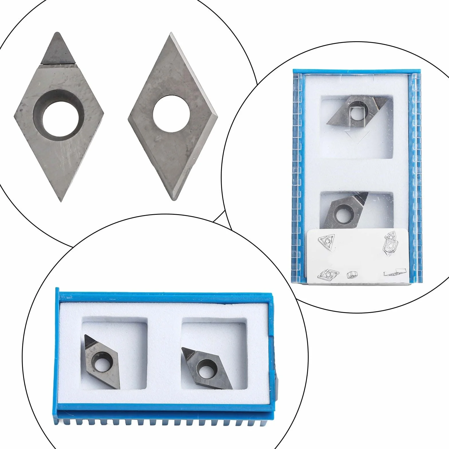 DCGT11T304 PCD Inserti per alluminio, rame e fibre sintetiche