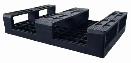 Pallet in plastica 80x60 | ANTISCIVOLO COMPLETO (pieno, PE riciclato)