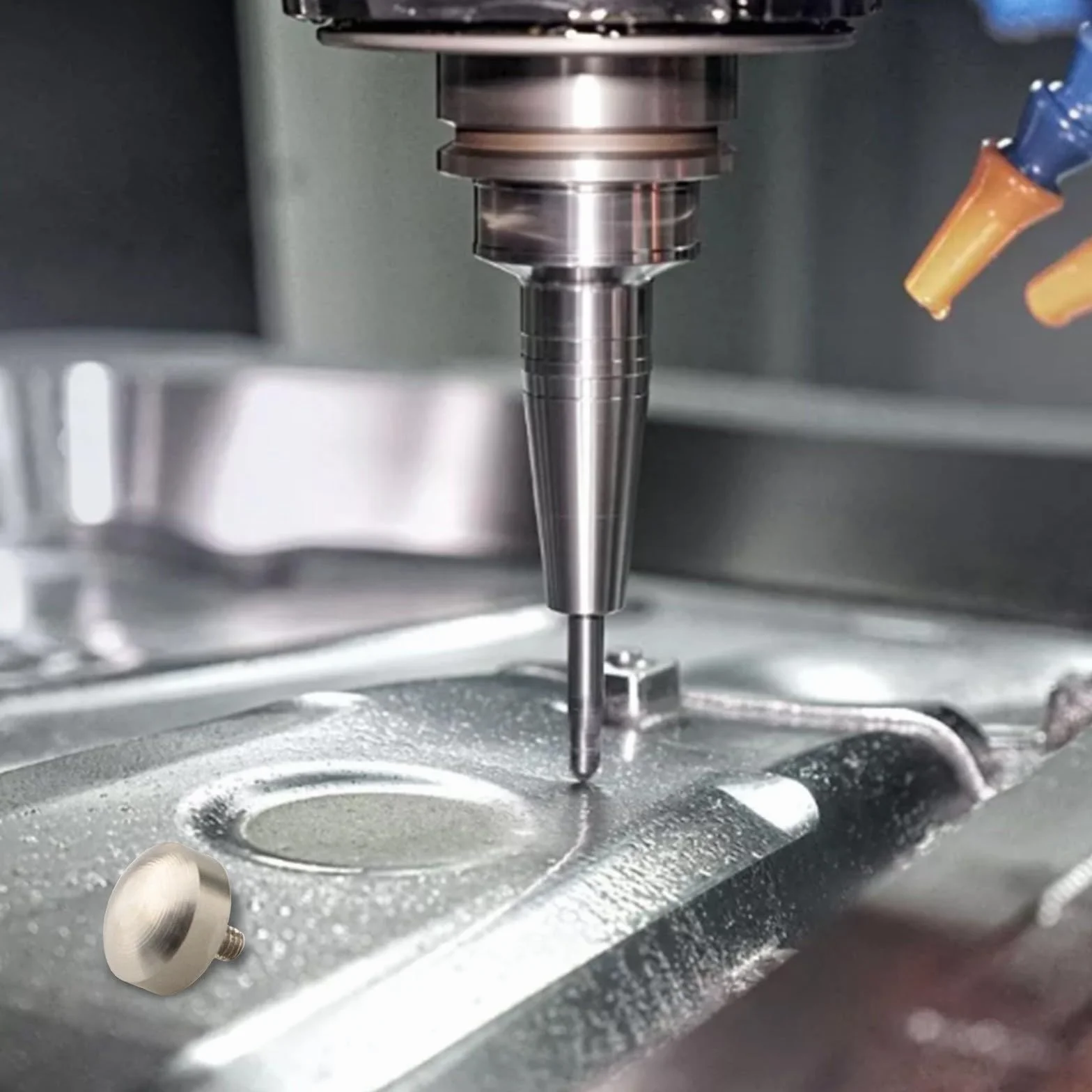 Punto sferico M2,5 diametro 10 mm lunghezza effettiva 5 mm acciaio ad alta velocità per indicatore a quadrante