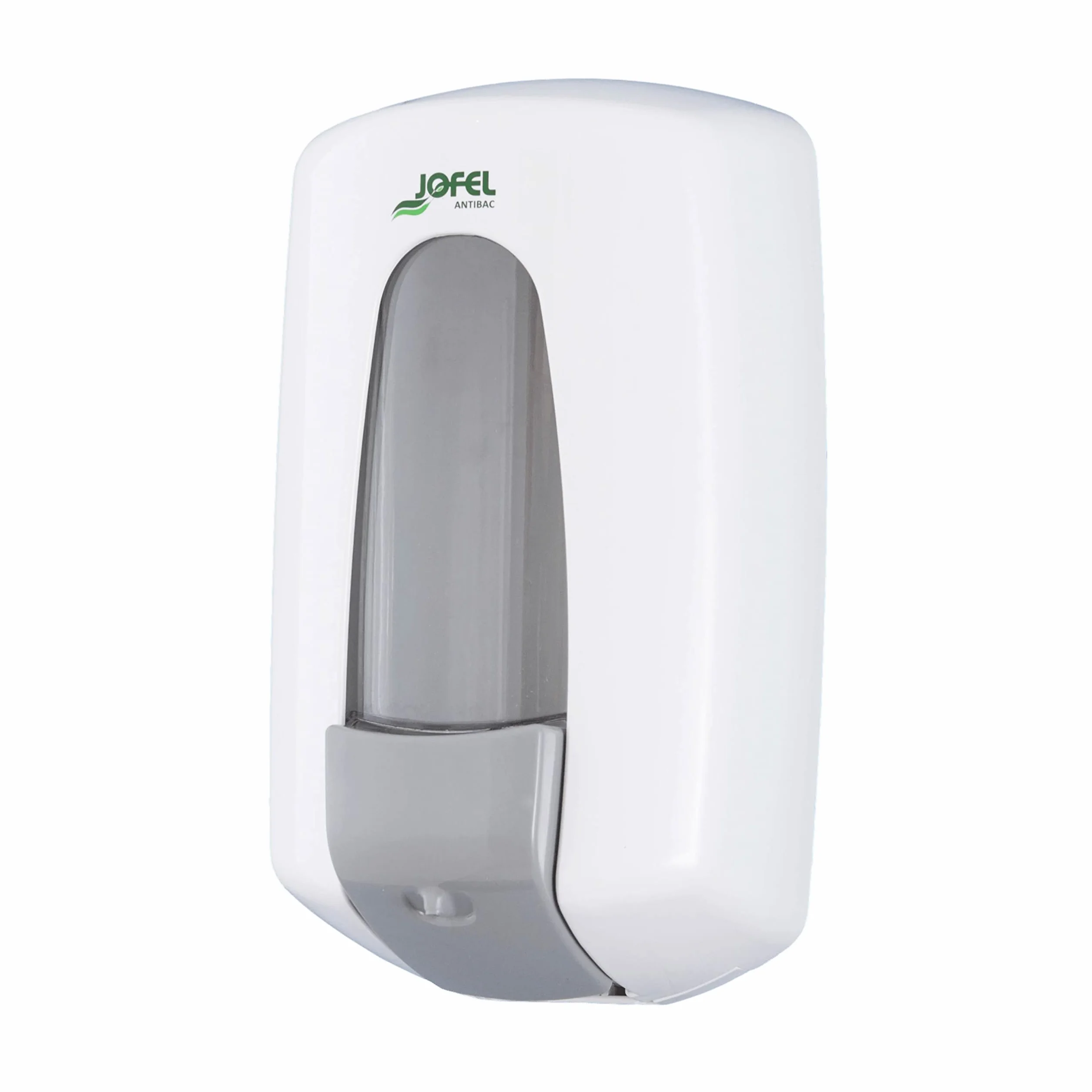 Jofel - Distributore di sapone liquido per montaggio a parete, ricaricabile, capacità 0,9 l, antibatterico, valvola anticorrosione e antigoccia, contenitore in ABS, Aitana AC70700