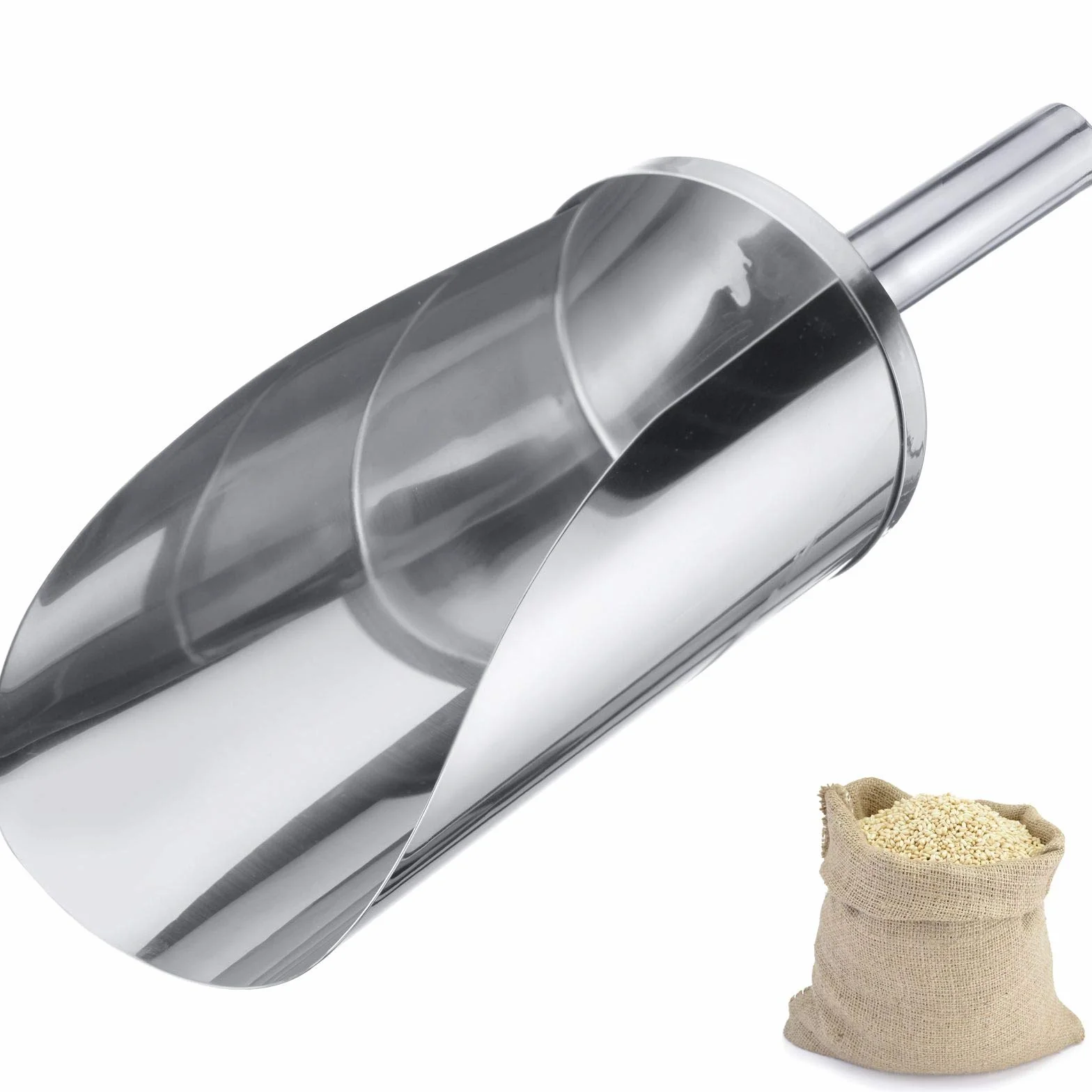 Westmark Paletta per pesare/riempire, Capacità: 600 ml (ca. 700 g di farina), Rotondo, Acciaio inox, Argento, 91142270