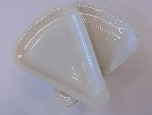Piatto Triangolare TRANCIO Pizza Piccolo in CARTONCINO da ASPORTO Vassoio Carta per Alimenti Paper CABARE' 1/8 SPICCHIO