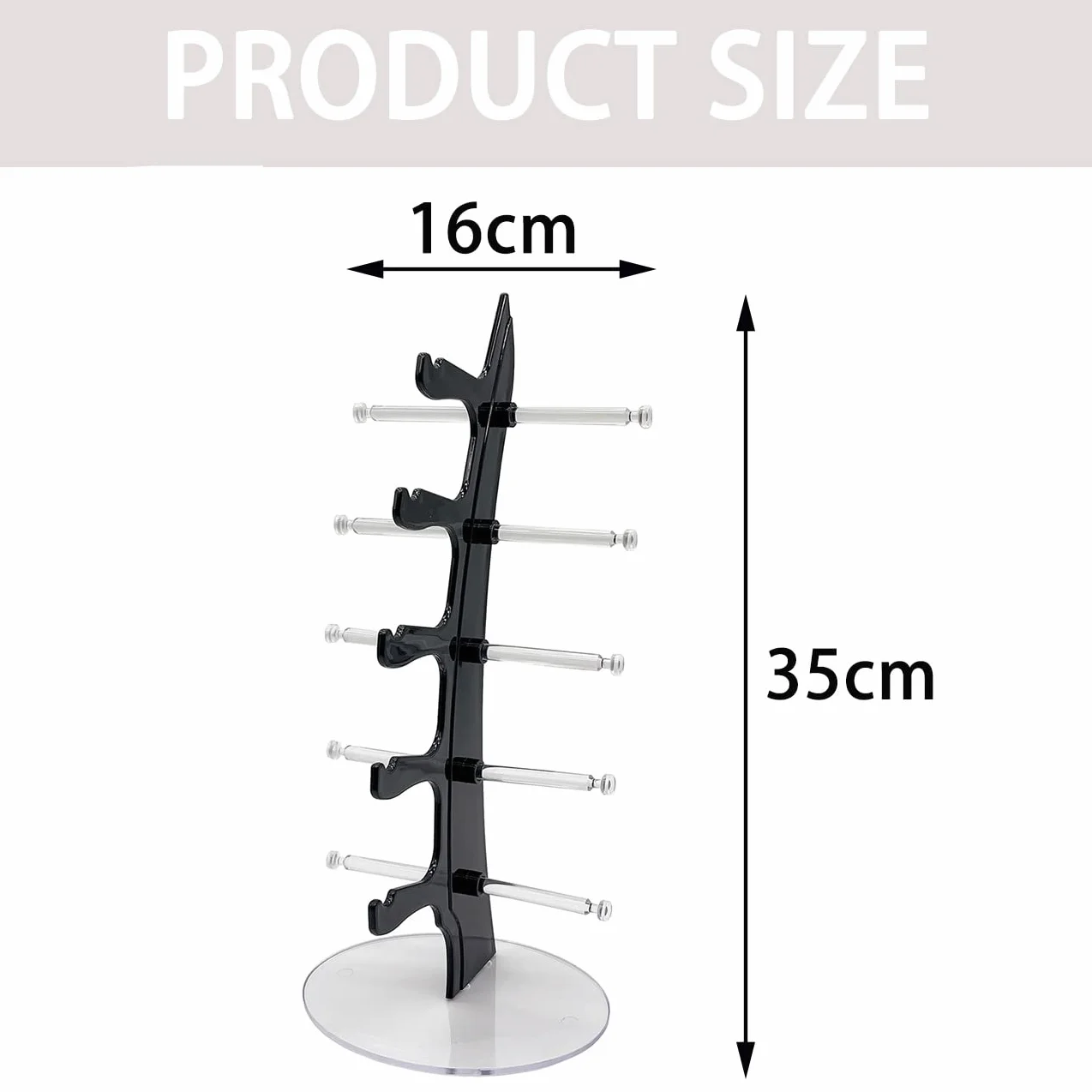 Supporto per occhiali Portaocchiali Espositore Da Sole Per Occhiali a 5 Strati Sole Sunglasses Display per la Conservazione e la Presentazione, per casa, ufficio, scrivania, idea regalo