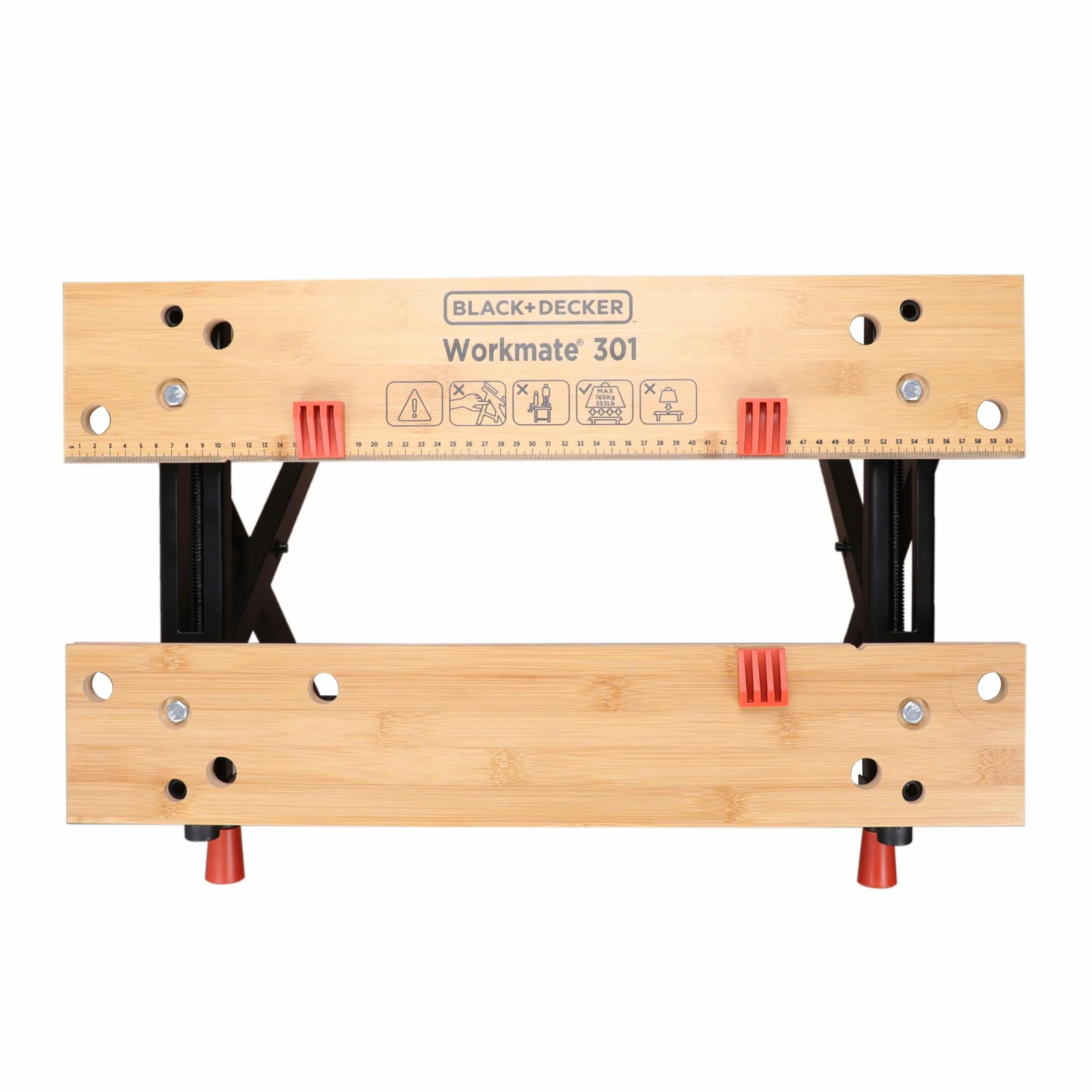 BLACK+DECKER, Banco da Lavoro Workmate, Black/Wood, 15.5 x 84 x 12.5 cm. WM301-XJ