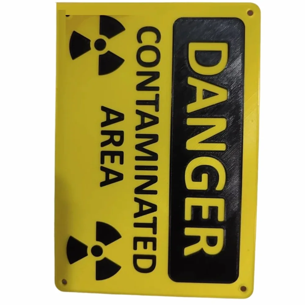 Segnale di pericolo per area contaminata da radiazioni nucleari/pericolo, facile da usare