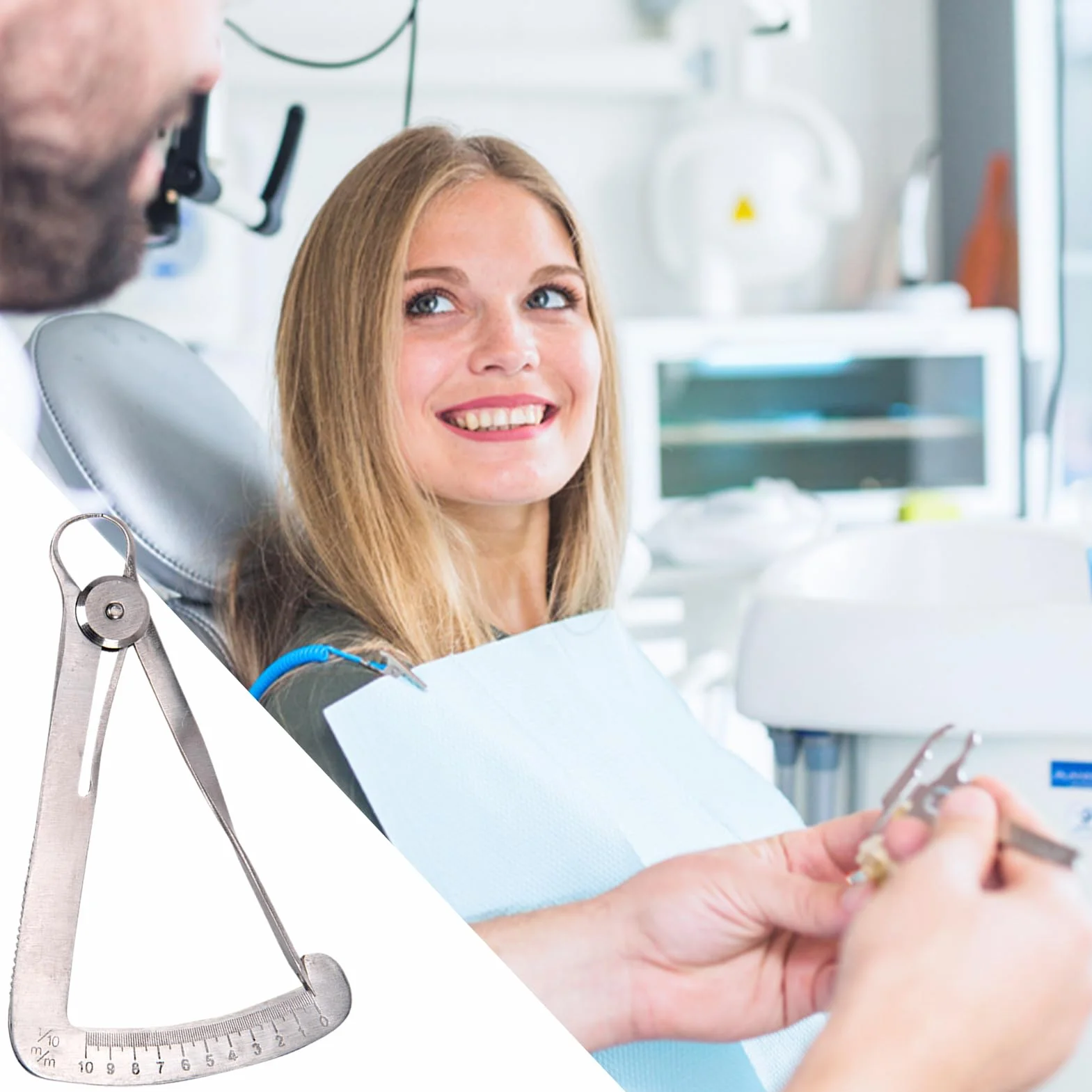Calibro del triangolo di precisione in acciaio inossidabile - Utensile dentale ad alta precisione, spessore manuale corona