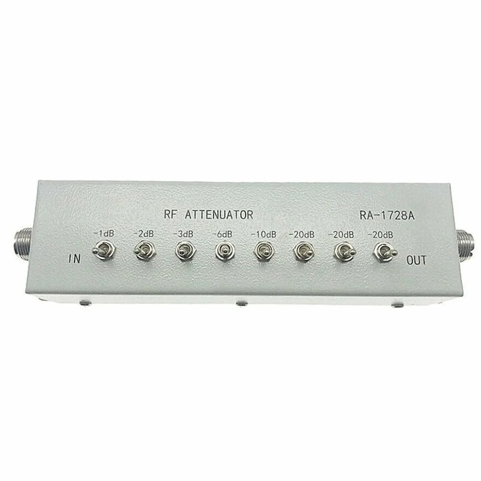 SPORTARC Attenuatore a gradini, attenuatore RF, attenuatore variabile 0-82dB per radio prosciutto, riduttore di segnale ad alta frequenza da 50 Ohm con PL259 femmina, per test del trasmettitore