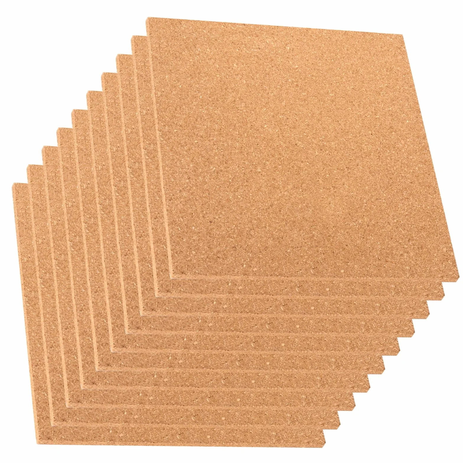 Fogli Sughero Autoadesivi 30 x 30 cm 6 mm Quadrati Decorazione Parete Fai Da Te