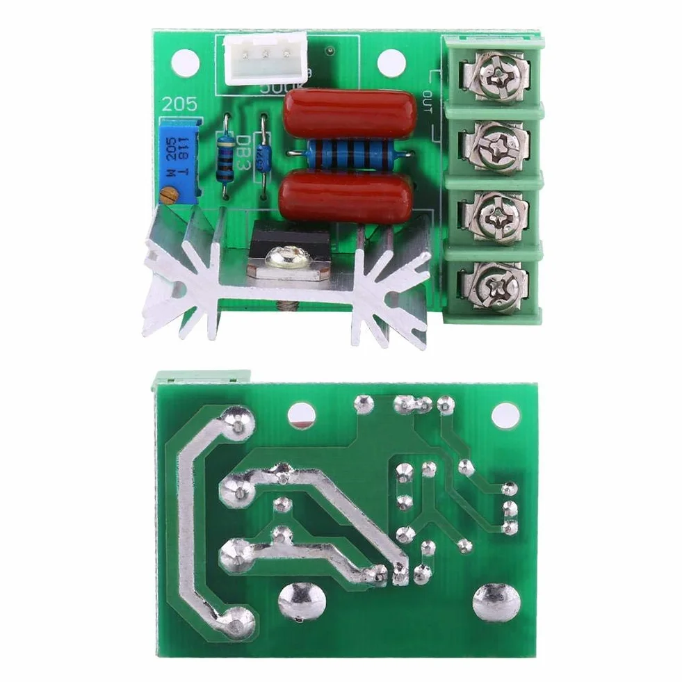 Gebildet 2pcs AC 110V-220V/25A 2000W SCR Precablato Modulo Regolatore Tensione Elettronico ad Alta Potenza, Regolatore Velocità del Motore Dimmer LED Piccolo con Manopola di Controllo Della Velocità