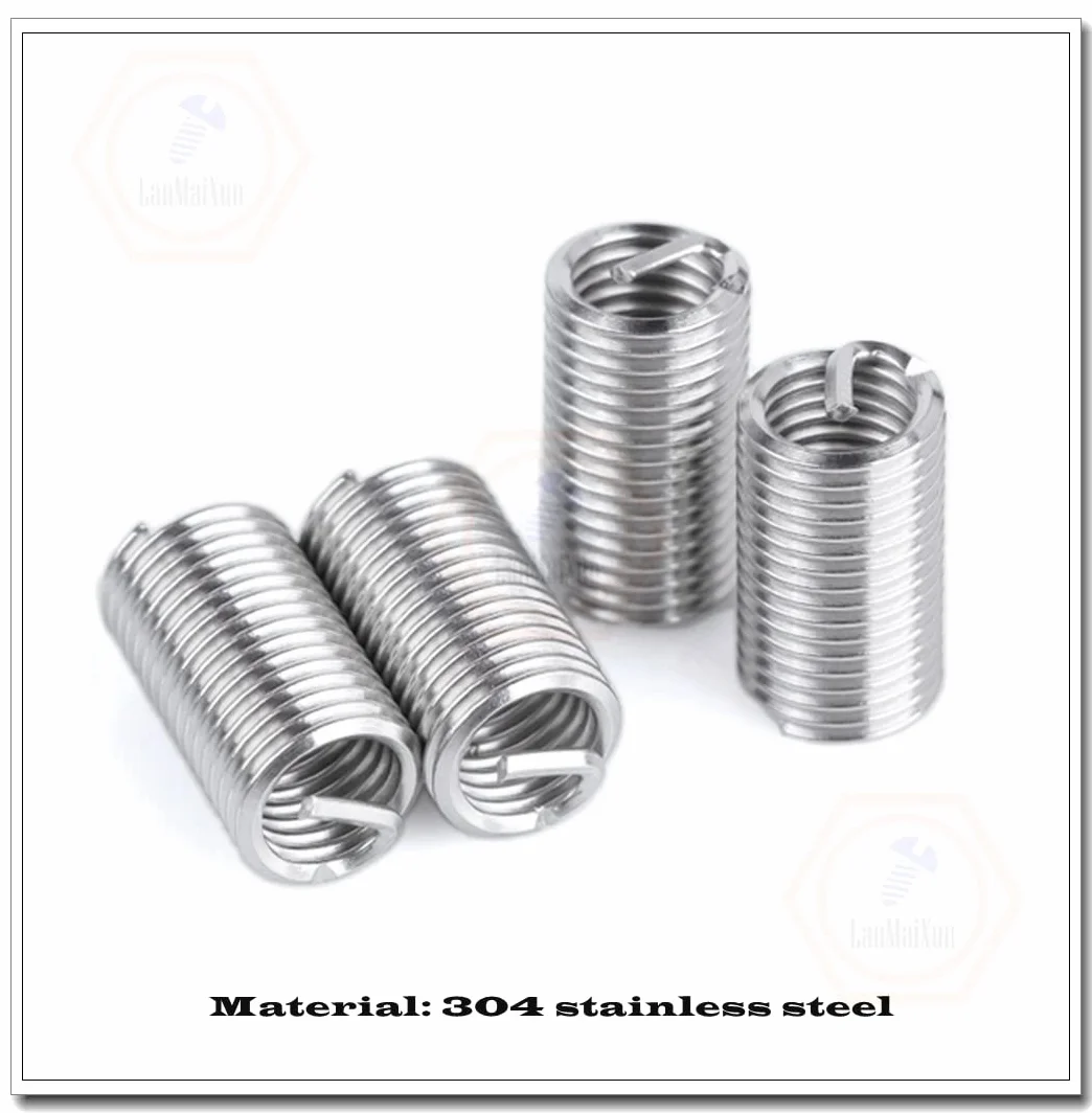 M5-0.8 × 2D Metrico 304 In Acciaio Inox Helicoil Insert Filettatura Riparazione, 100pcs
