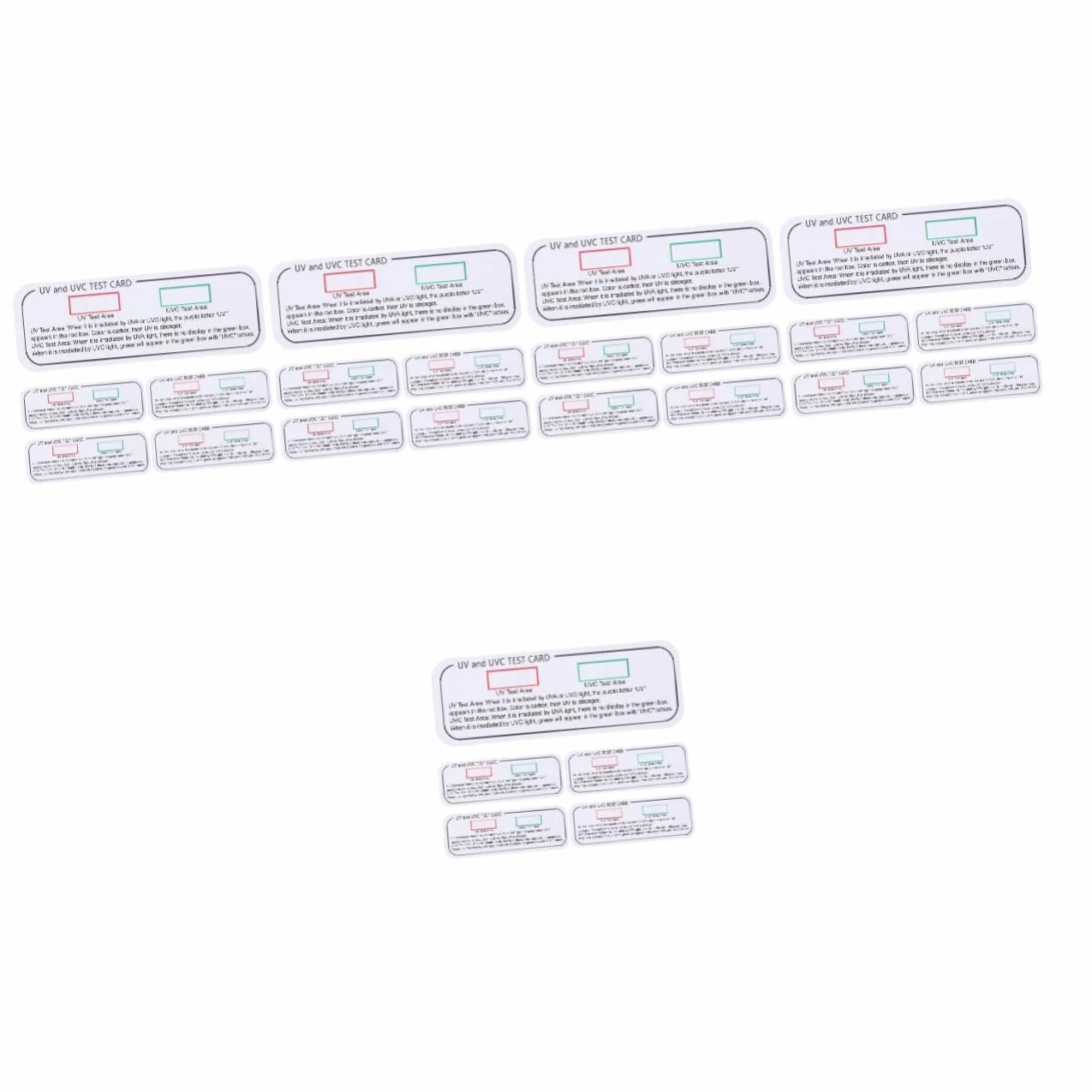 Alipis 5 Set Scheda Uv Test Leggero Striscia Reattiva Uva Schede Di Prova Uvc-uva Scheda Indicatrice Scheda Di Rilevamento Uv Schede Indicatrici Uvc-uva Indicatore Led Carta 5 Pezzi*5