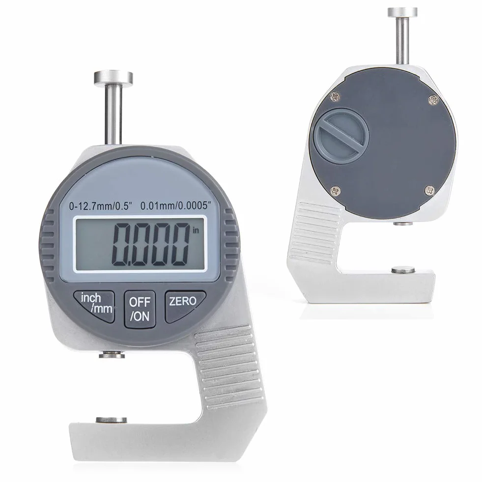 Calibro di spessore digitale LCD 0-12,7 mm/0,5" 0,01 mm/0,0005" Testa di misura piatta
