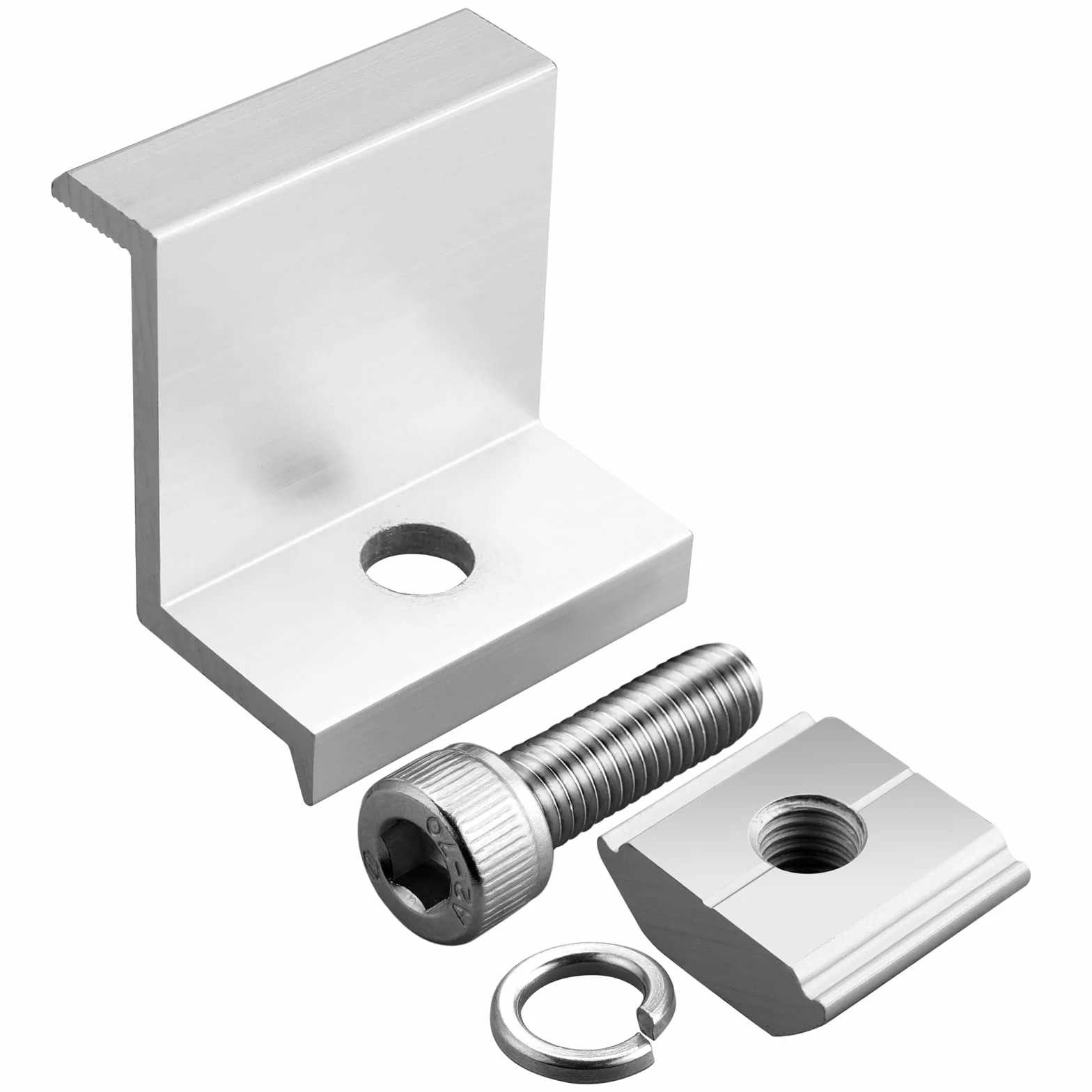GETLITOOL Z Staffa Montaggio Pannello Solare 40mm Alluminio Set 10 Morsetti Terminali Argento