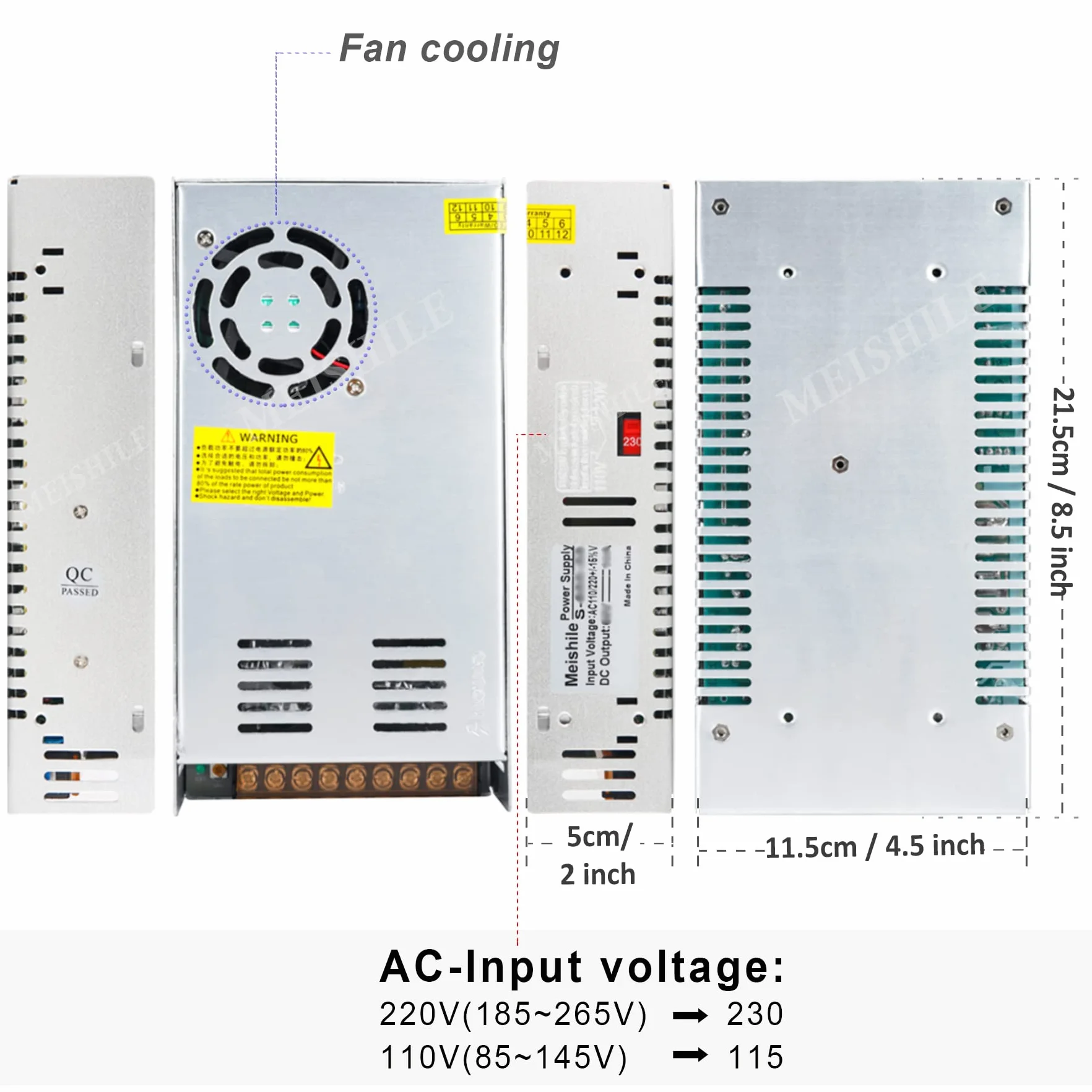 24V 25A 600W 110/220VAC-DC24V Adattatore Trasformatore per LED Striscia La Guida IL Passaggio Di Potere IL Trasformatore L'Industria Elettrica CCTV Monitor Alimentatore 600 Watts