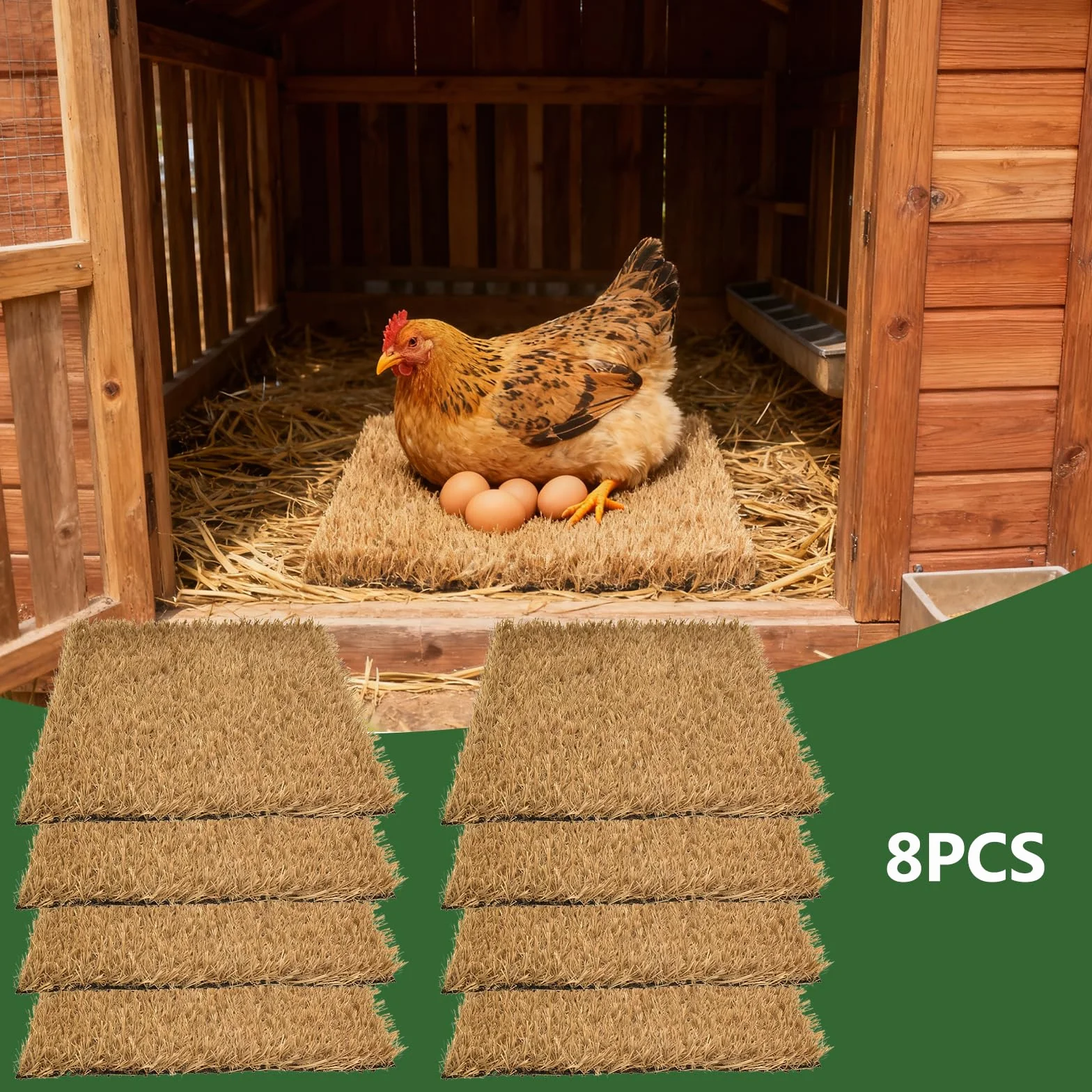 Inserti per nido di pollo 30x30 cm riutilizzabili set da 8