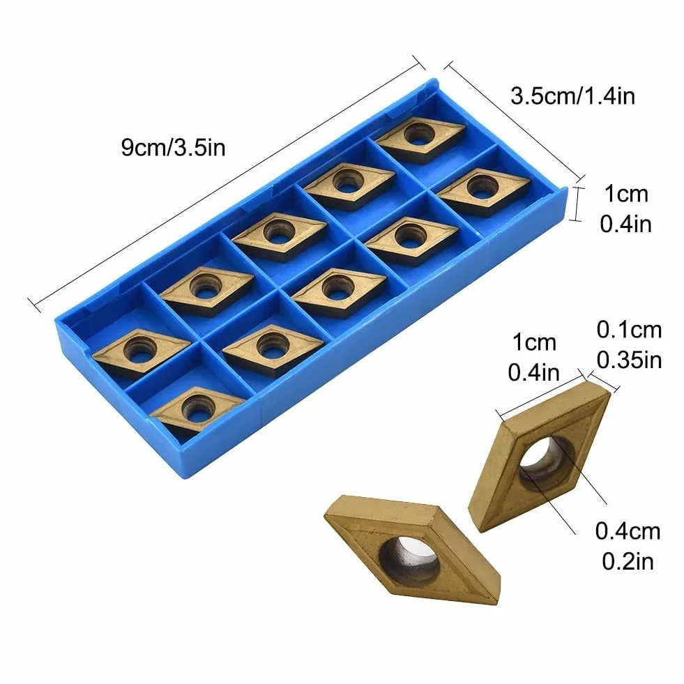 10 x DCMT11T304 HM YBC251 inserti in carburo per tornio