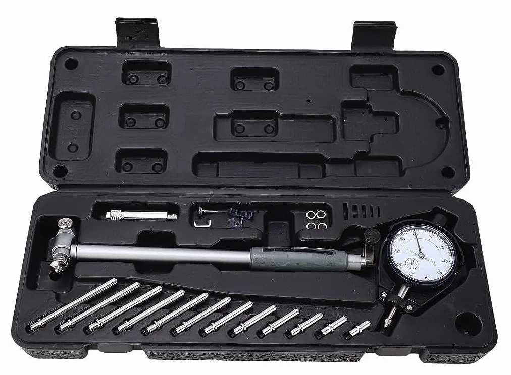 Alesametro con Comparatore Centesimale 50-160 mm, Indicatore del diametro interno in Lega di Alluminio Calibro del diametro interno per Cilindri (50-160 mm)
