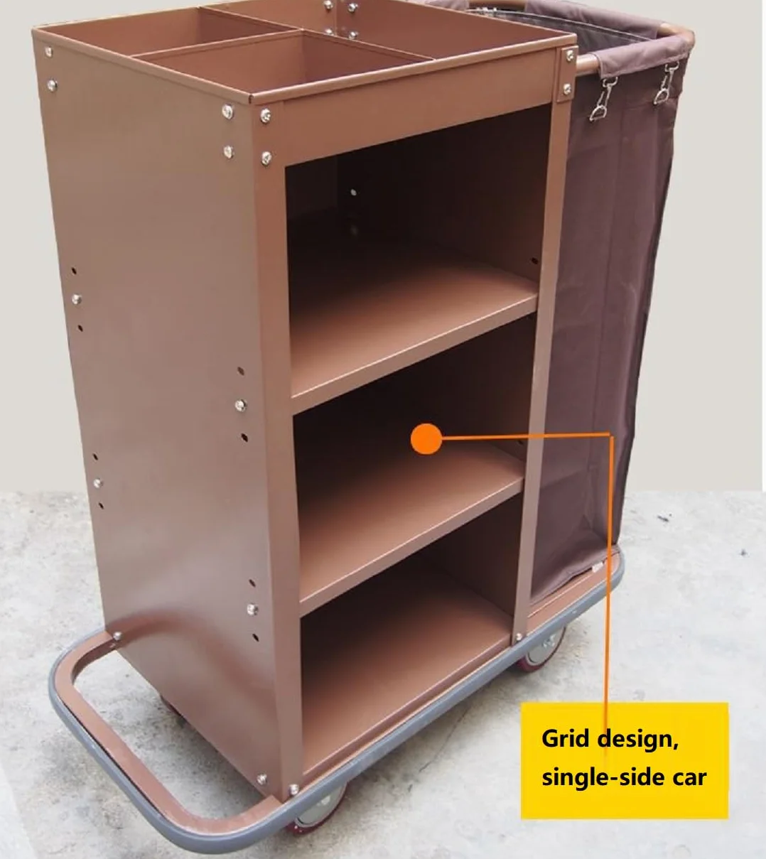 Carrello per Hotel Multifunzionale Industriale con Serratura, Carrello per Pulizie Tradizionali Commerciali per camere, Servizio di Pulizia.,A