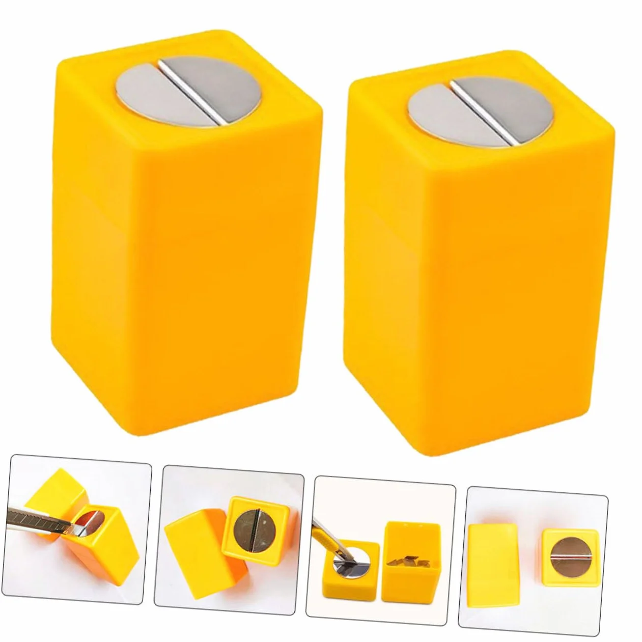 Homoyoyo Scatola di Conservazione Lame Contenitore Smaltimento Sicuro Rotte Custodia Portatile Robusto Set da 3 Pezzi