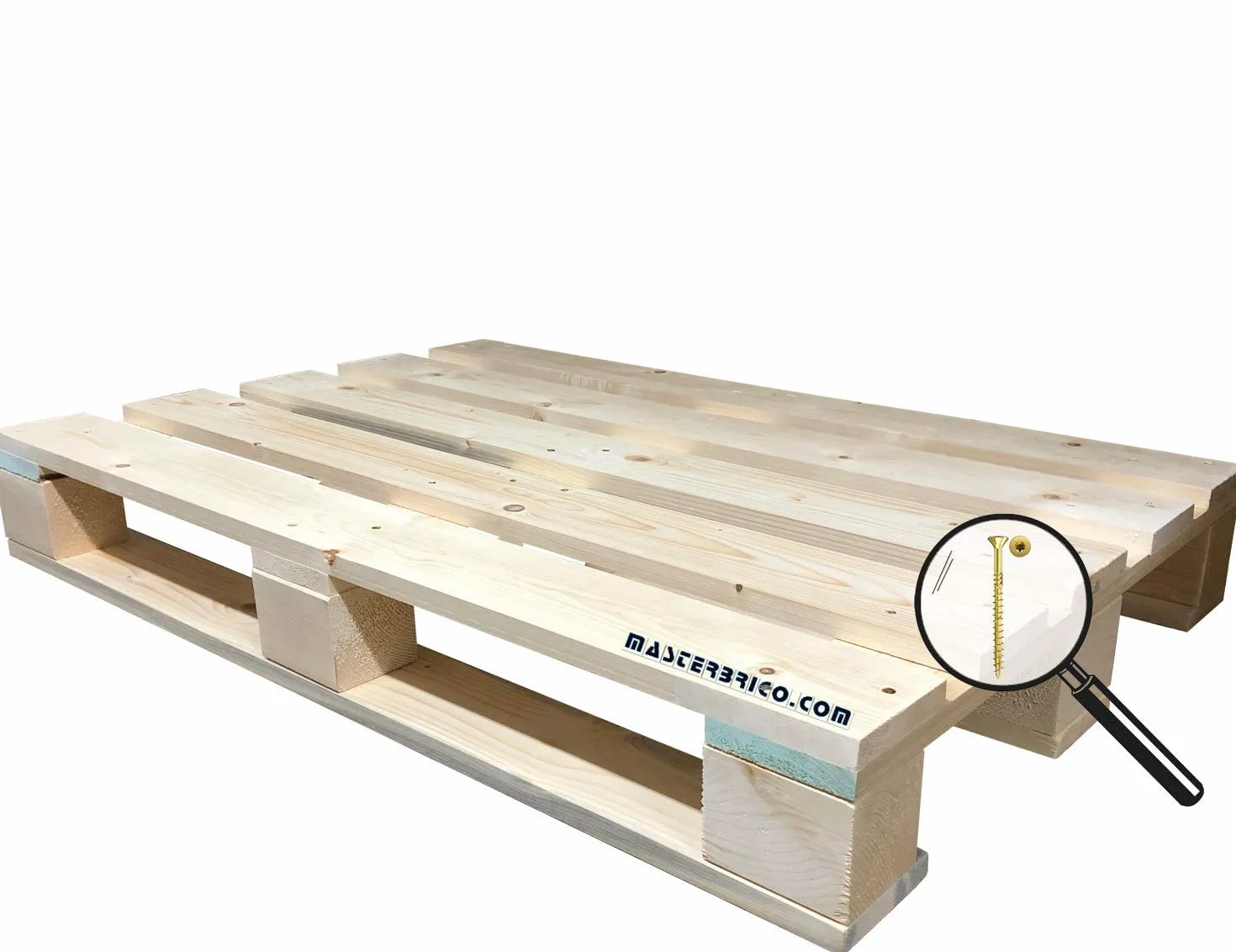 Pallet Legno 120x80 cm di tipo EPAL Compatibile EUR - Pallet in Legno di Abete di Qualità Creati a Mano, Bancale con Ottima Finitura Ideale per Arredo Interno e Esterno, Non verniciati