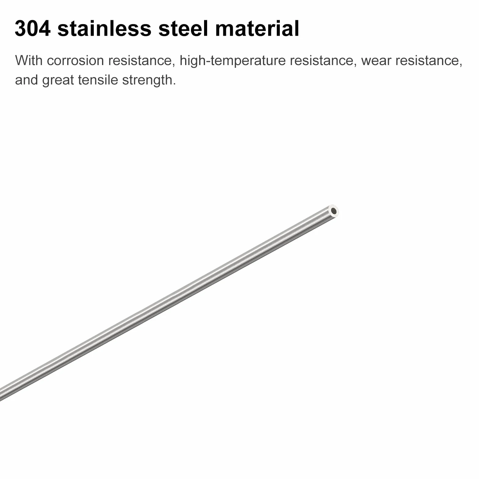 Tubo Acciaio Inossidabile 304 OD 1mm x 0.3mm Parete Spessore 250mm Lunghezza 2pz