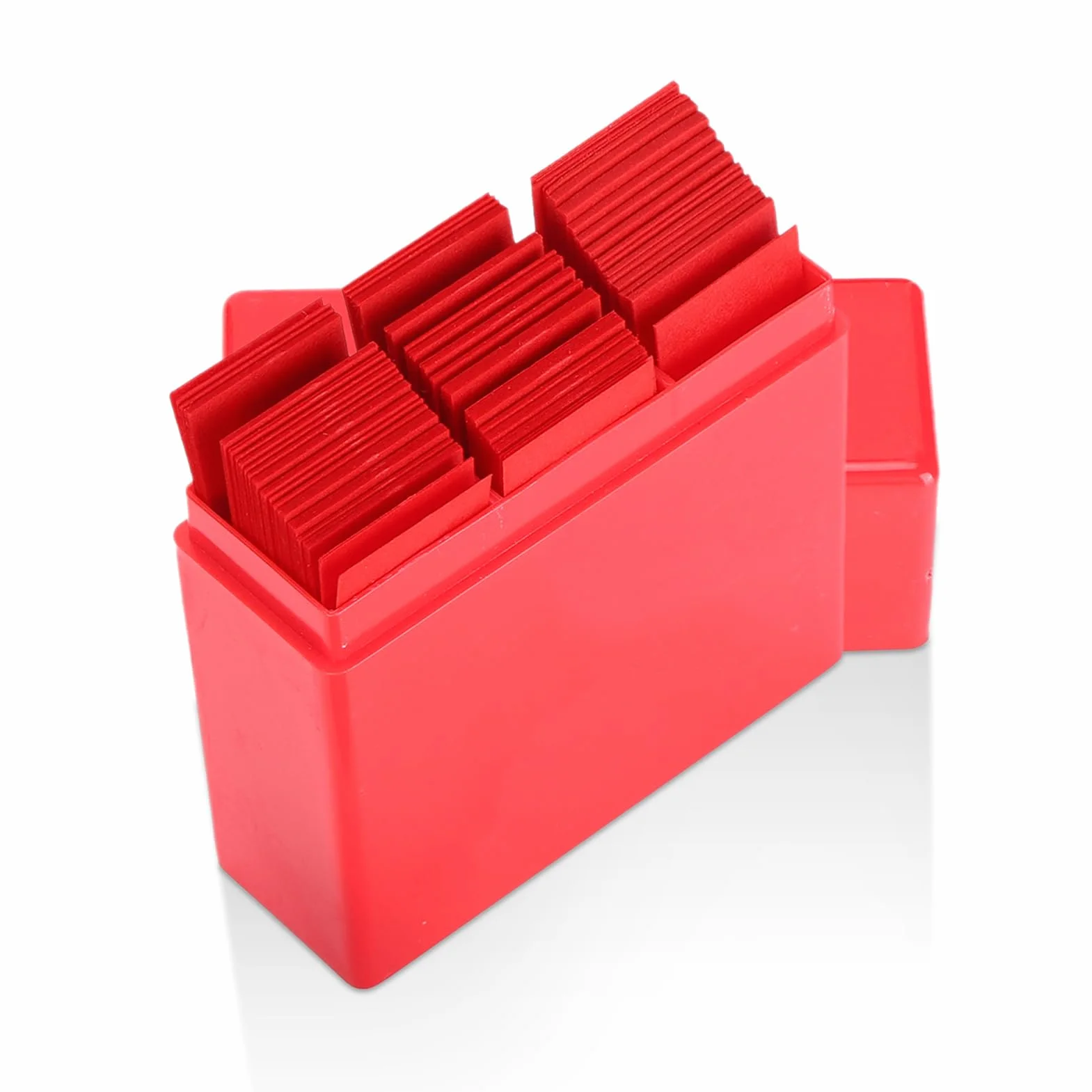 Carta Dentale Di Articolazione 300 Pezzi Flessibile Sottile Del Morso Assorbente Strisce Abrasive Interdentali Con Dispenser Di Plastica Rosso