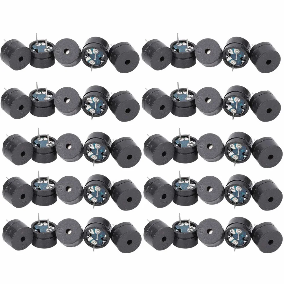 Cicalino Piezoelettrico di Tipo Elettromagnetico da 50 Pezzi 16ohm AC 2KHz 3V 5V 9V 12V Buzzer Passivo