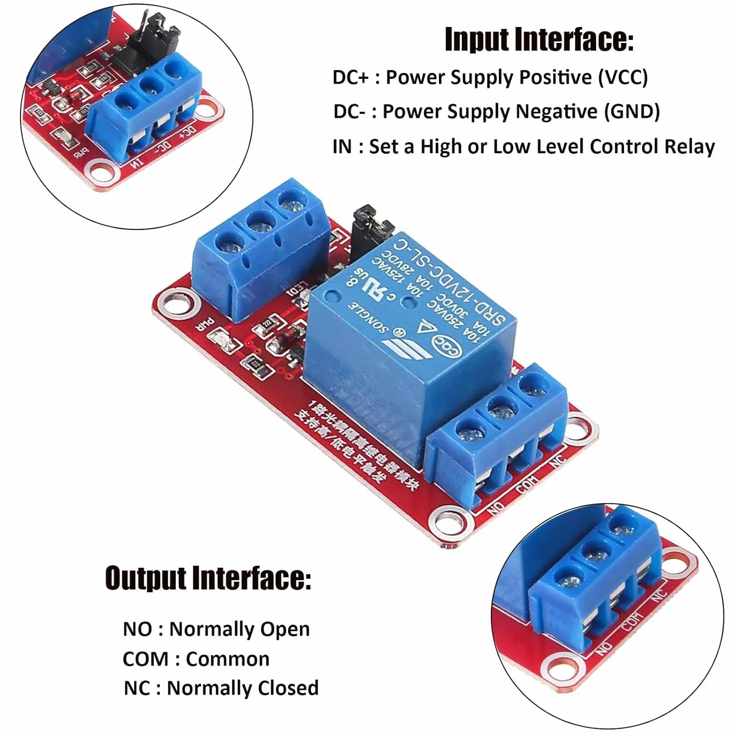 RUNCCI-YUN 5 Pezzi Modulo Relè a 1 Canale 12V Trigger di Livello Alto e Basso con Isolamento Optoaccoppiatore per Relè Arduino
