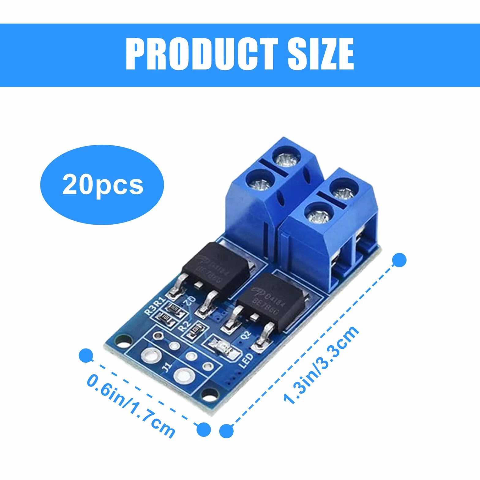 Modulo Driver MOSFET 20 moduli 5V-36V 15A (max 30A) 400W PWM Regolatore Switching
