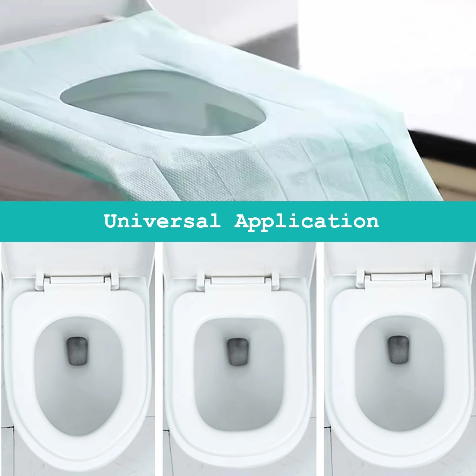 Copriwater Usa e Getta Igienici Monouso 60 Pezzi per Adulti e Bambini, Coprigabinetto Igiene Coprivaso Tavoletta Confezionati Singolarmente per WC Viaggio Ospedale Casa (Verde)
