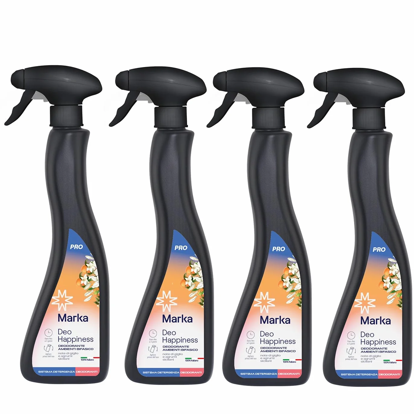 DEODORANTE AMBIENTI BIFASICO PROFESSIONALE DEO HAPPINESS fragranza giglio e agrumi siciliani