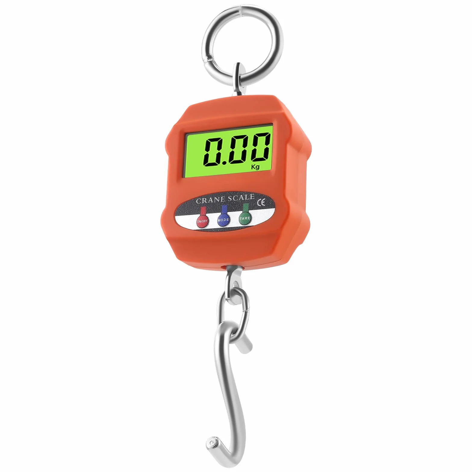 Bilancia digitale per gru 300 kg, display LCD, portatile, kg/lb/N, con batteria