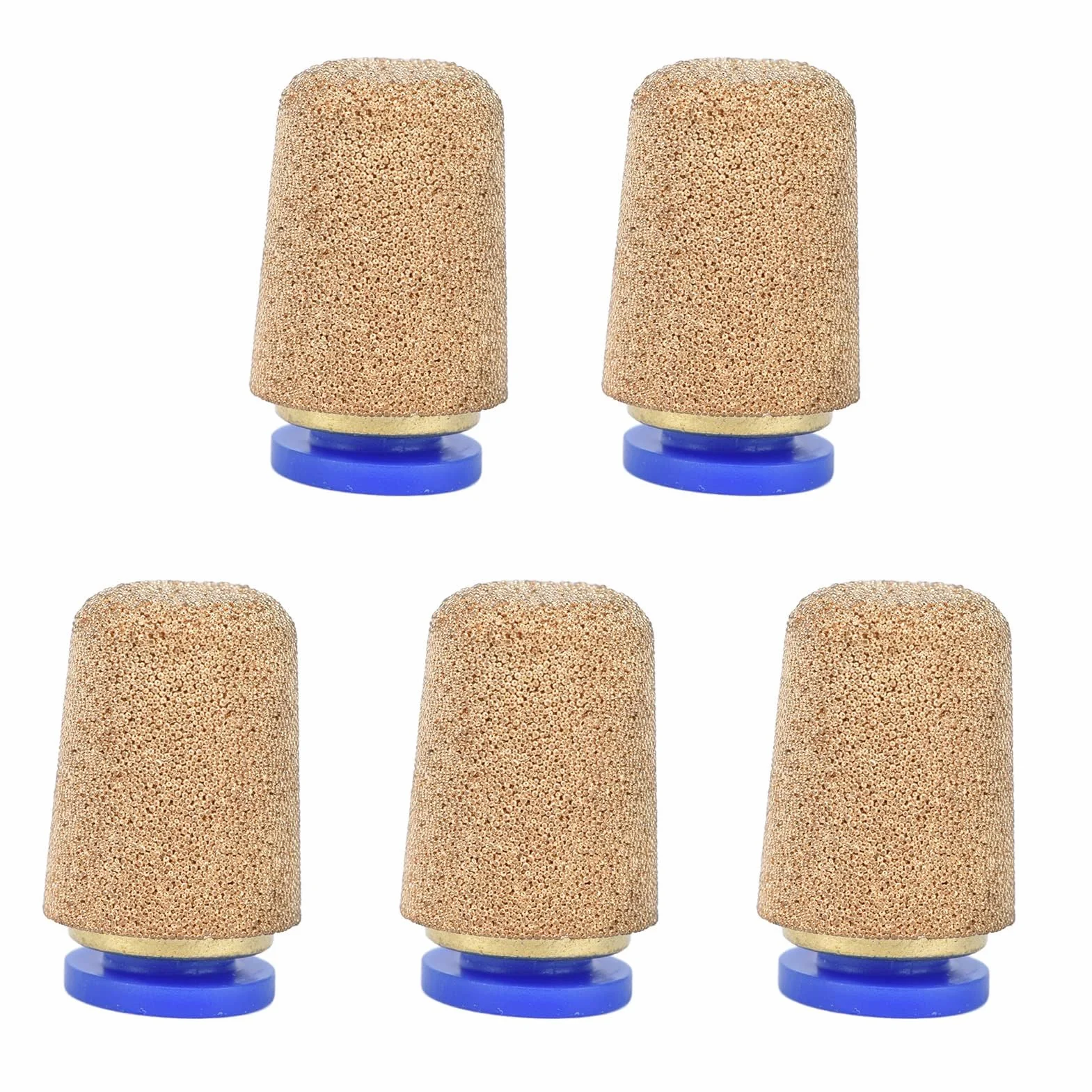 Silenziatori pneumatici 5 pezzi PSF-6 ottone per valvole aria compressa