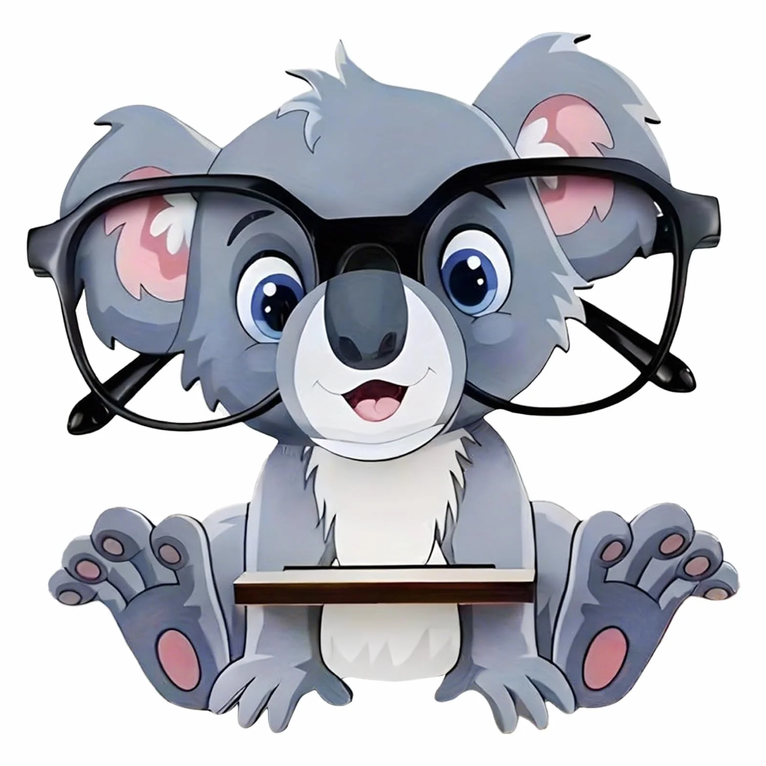 Porta Occhiali Legno Animali, Porta Occhiali da Tavolo, Supporto per Occhialis da Vista e Sole in Legno Espositore con Forma Koala per Casa Ufficio e Scrivania
