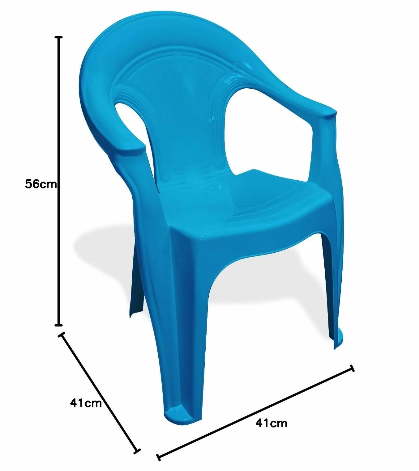 Sedia Bambini 1-2 Anni Celeste Plastica 41x41x56cm Sediolina Bimbo Casa Scuola Asilo Giardino Azzurro Royal Industry