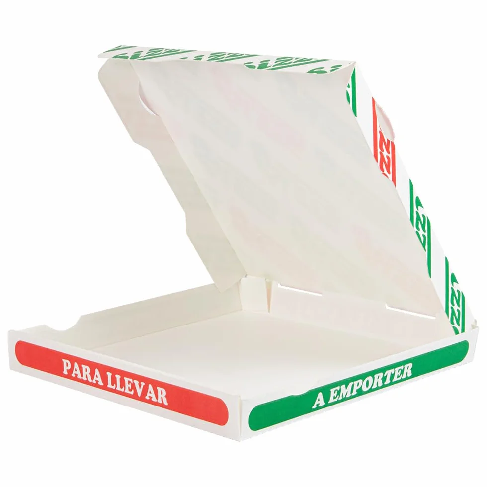 Garcia de Pou Scatole per pizza Thepack 24 x 24 x 3 cm Bianco Cartone Ondulato Microcanale 330 G/M2