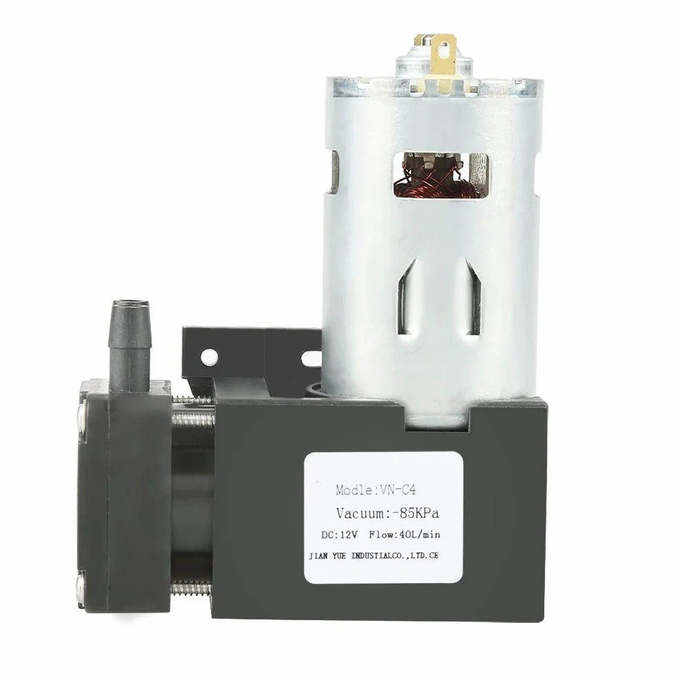 Pompa per vuoto, DC12V 42W Mini piccola pompa per vuoto Oilless -85KPa Flow 40L / min, Mini pompa per aria