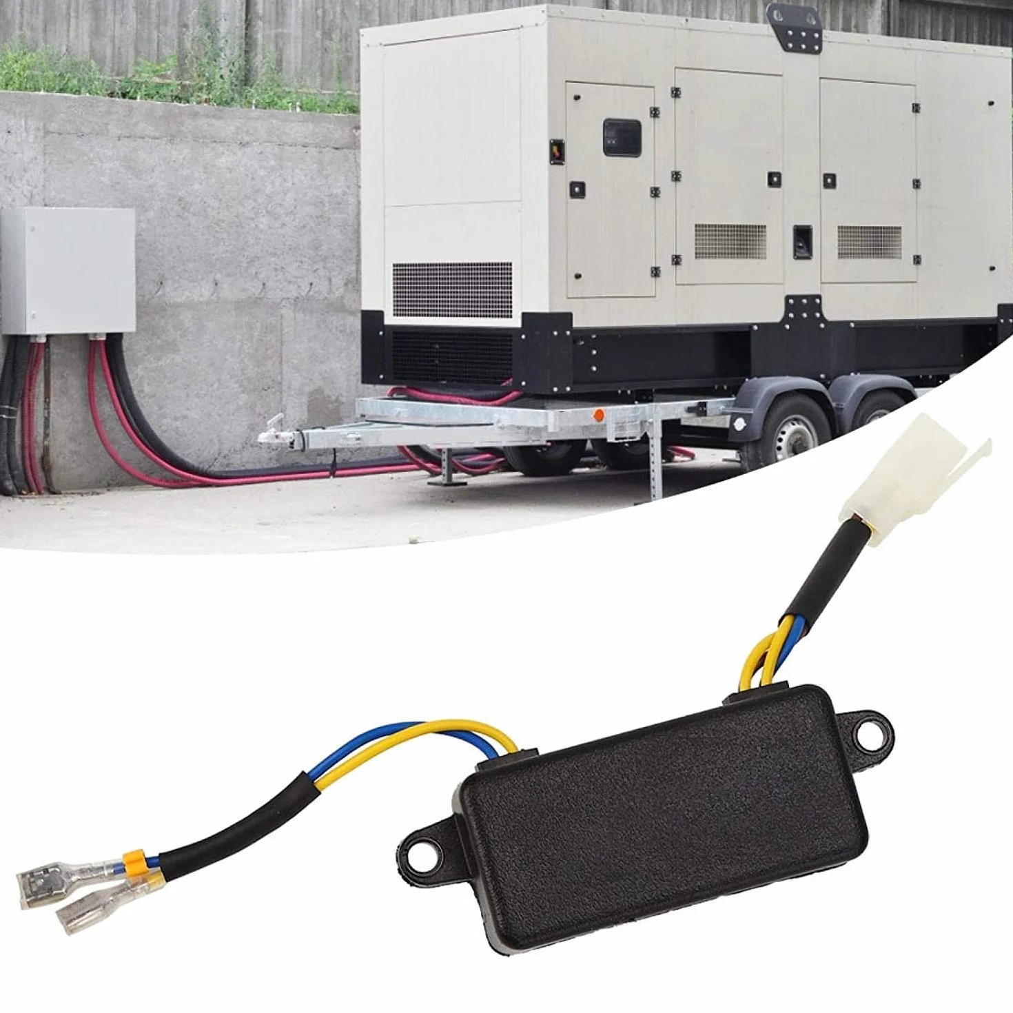 Regolatore di Tensione, Automatico AVR 250V 220UF 6 Fili per Generatore 1-3KW Distanza Tra i Fori 10 cm / 3,9 Pollici