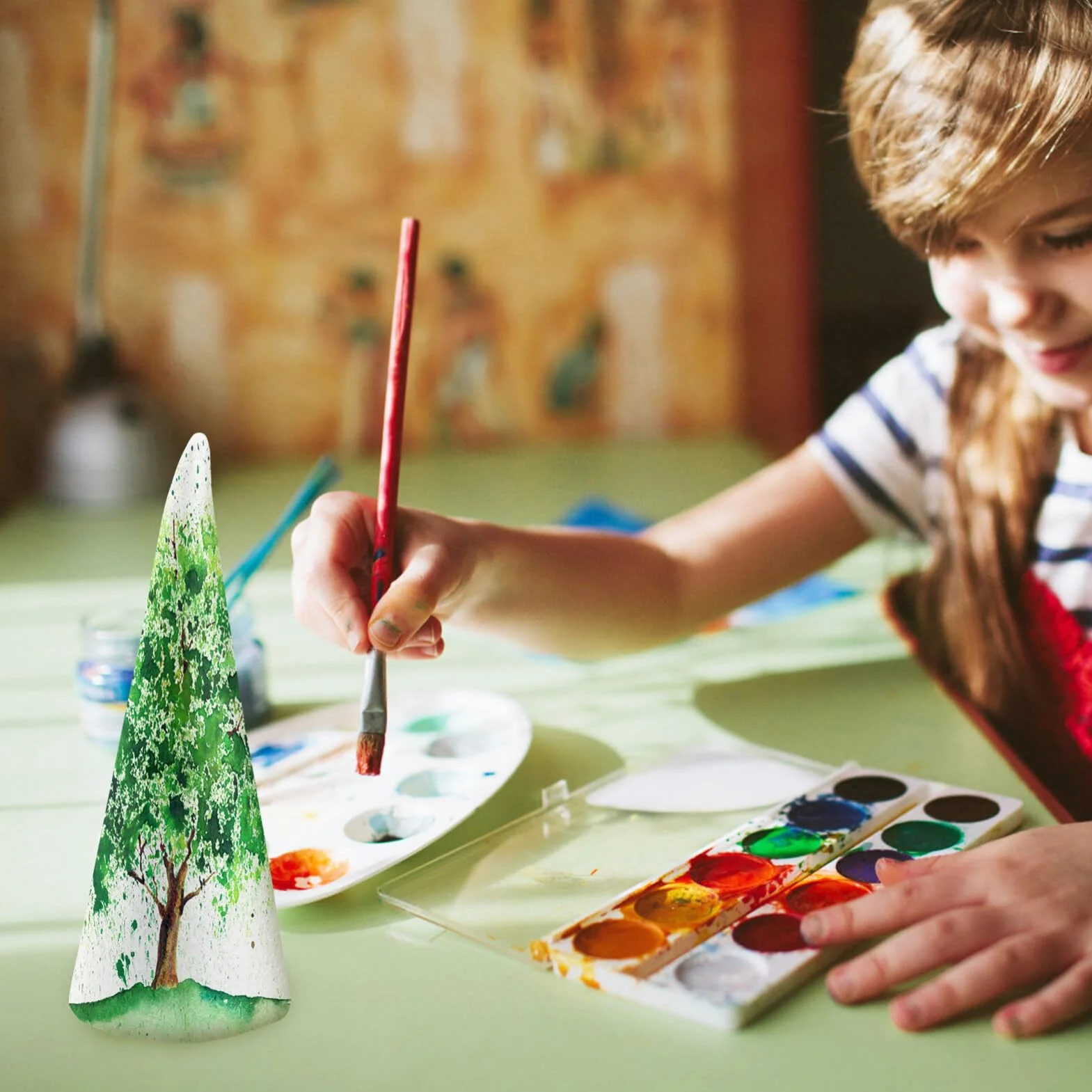 Happyyami Coni di polistirolo in schiuma per fai da te, coni di polistirolo bianco, torre conica di schiuma, materiale artistico per Natale, scuola, progetti fai da te 6