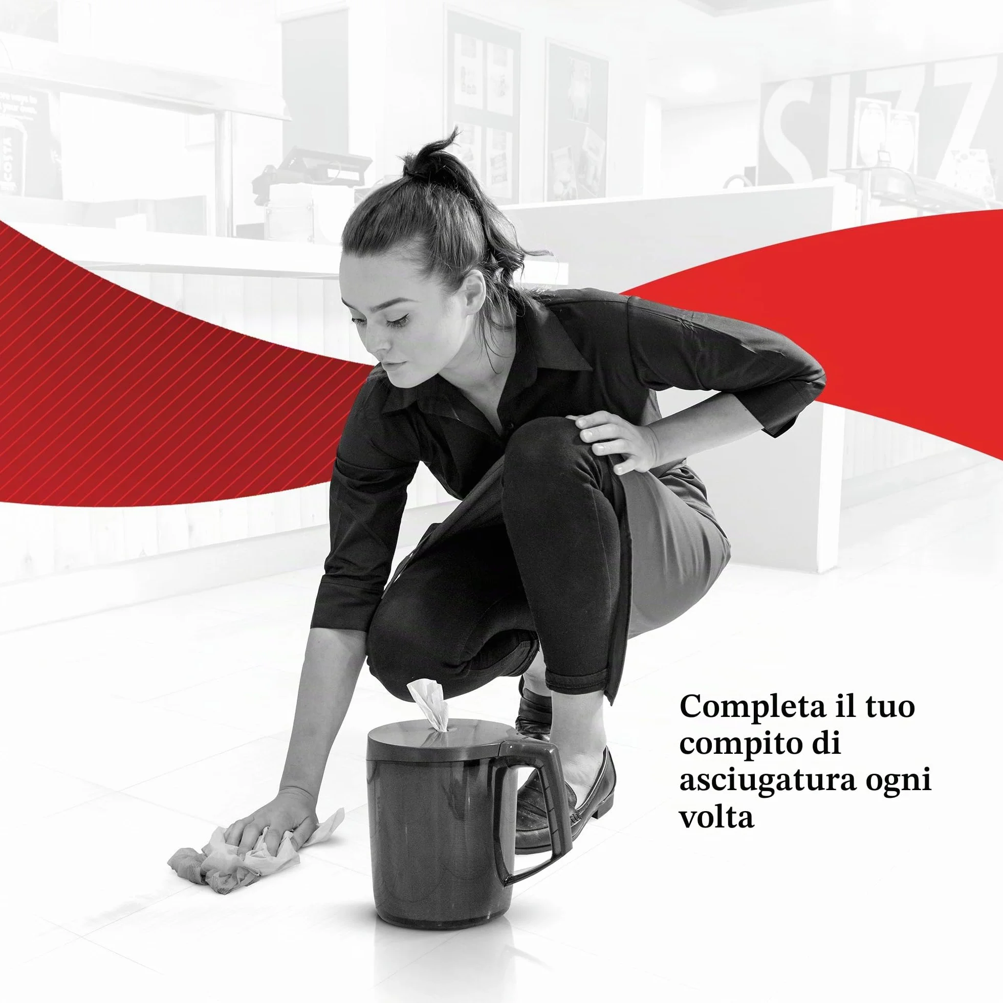 WypAll® L10 Panno in carta per uso igienico e alimentare 6223 Rotolo azzurro 1 velo 6 rotoli 430 panni