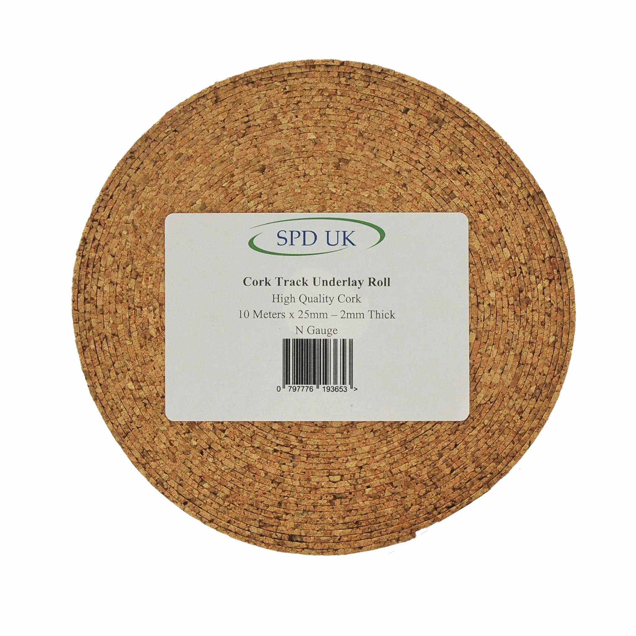 Rotolo di sottofondo in sughero calibro N 10 m x 25 mm spessore 2 mm