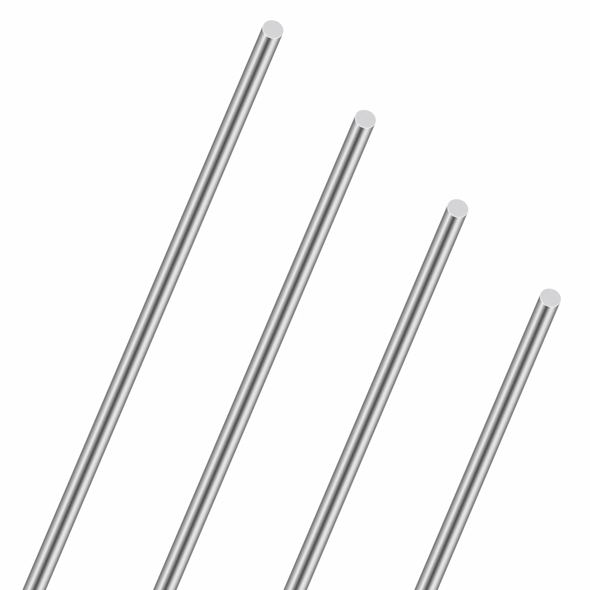 Barre rotonde in acciaio inox solido 6 mm x 150 mm, aste inox 304 (4 pezzi)