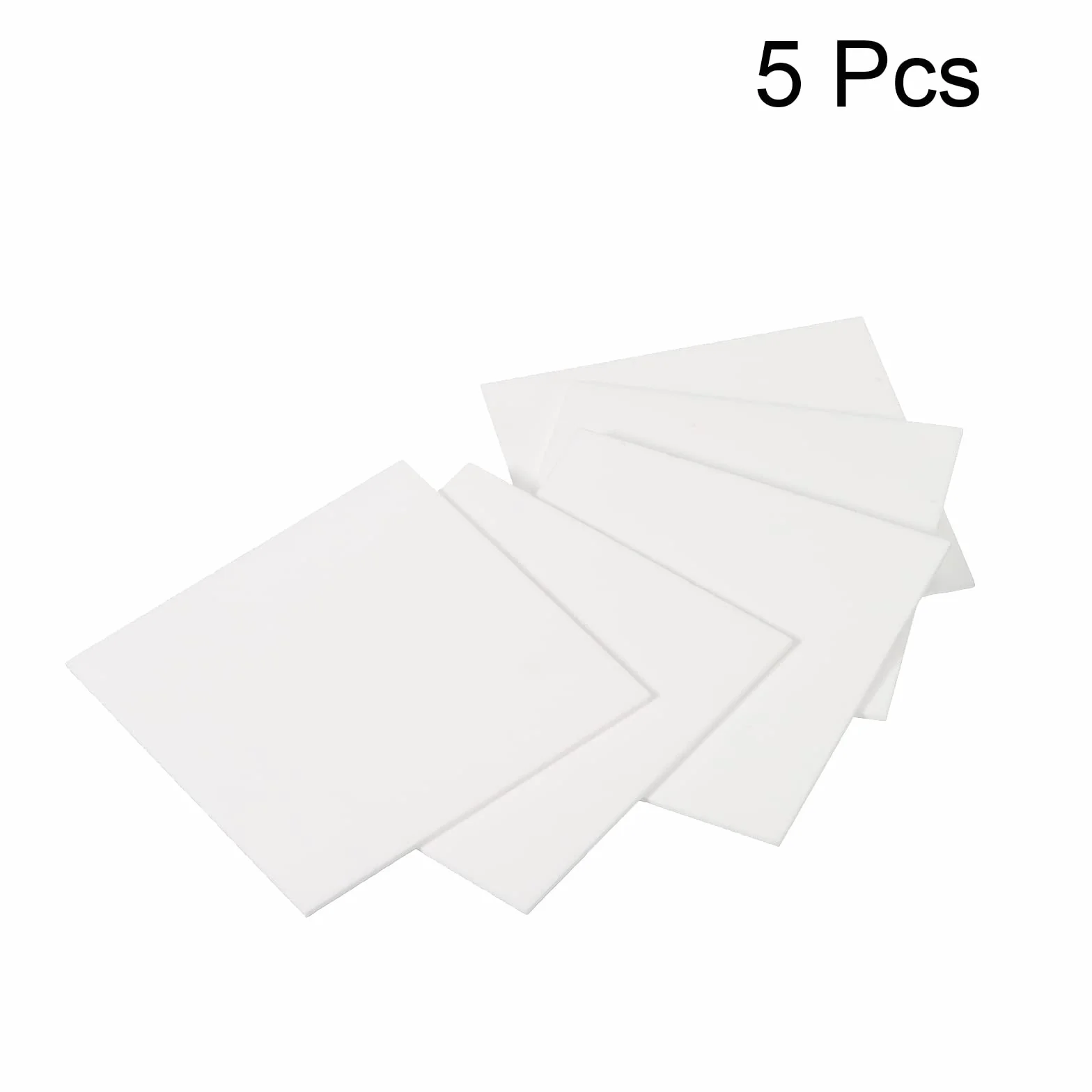 PATIKIL Allumina Ceramica Lastra Quadrato Raffreddamento Imbottitura Isolante 5pz 50x50x1mm per MOS Transistor