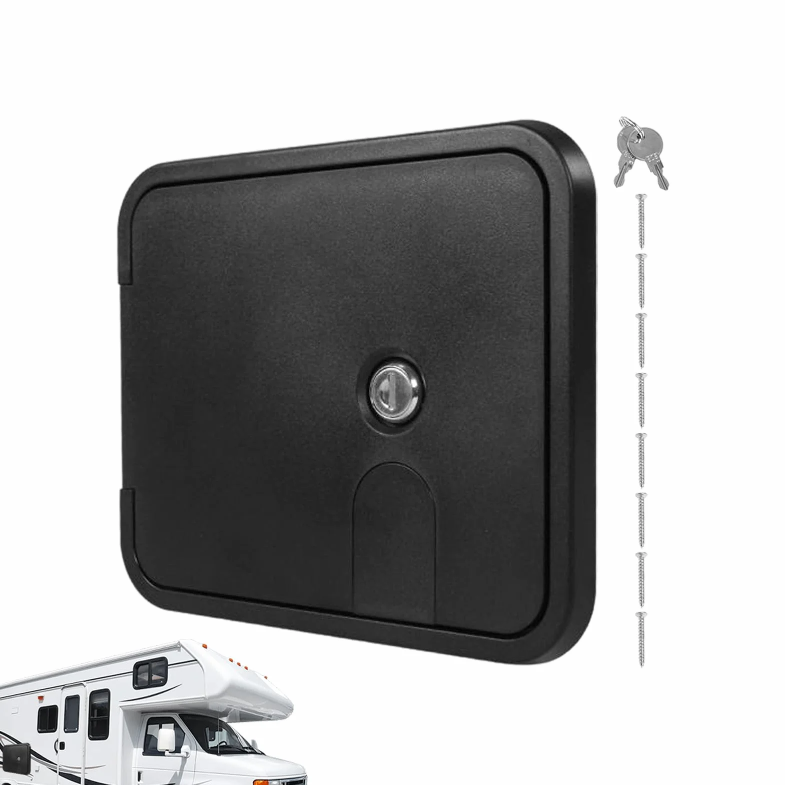 Porta di accesso per camper, resistente alla ruggine, pannello di accesso elettrico per veicoli con robusto design di bloccaggio, ideale per la manutenzione del portello del pavimento della porta di