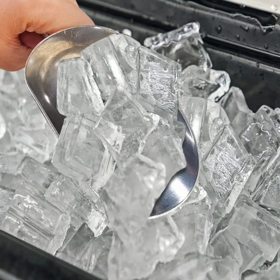 FineGood - Paletta per ghiaccio con 6 bottiglie in acciaio inox per cucchiaini da bar, bottiglia di liquore, beccuccio con tappi antipolvere