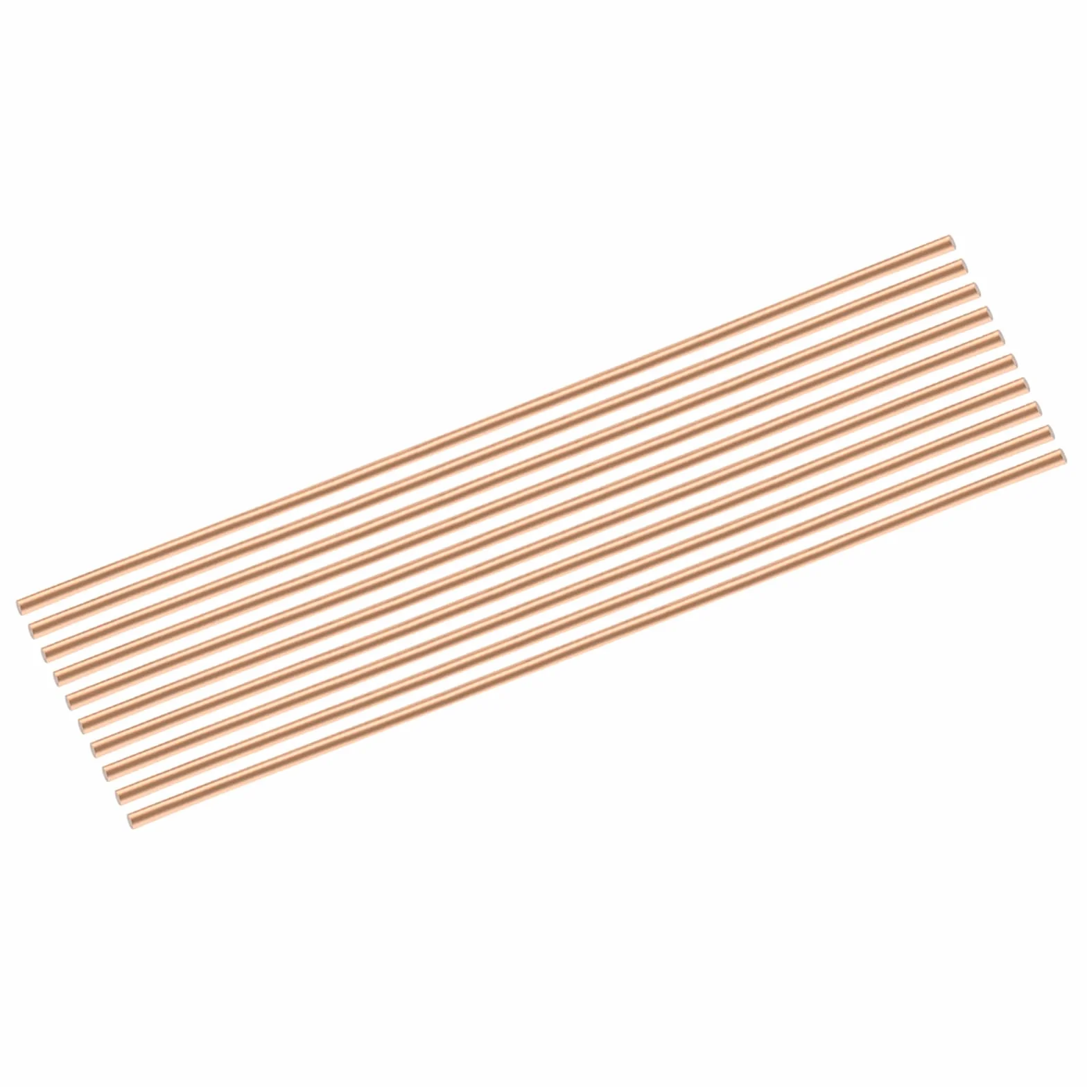 QUARKZMAN 10 Pezzi Asta Tonda In Rame Puro Diametro 3mm/0.12 Pollici Lunghezza 305mm/12 Pollici Asta Solida In Rame Barra Per Tornitura Per Fai Da Te Lavorazione Metalli Hobby