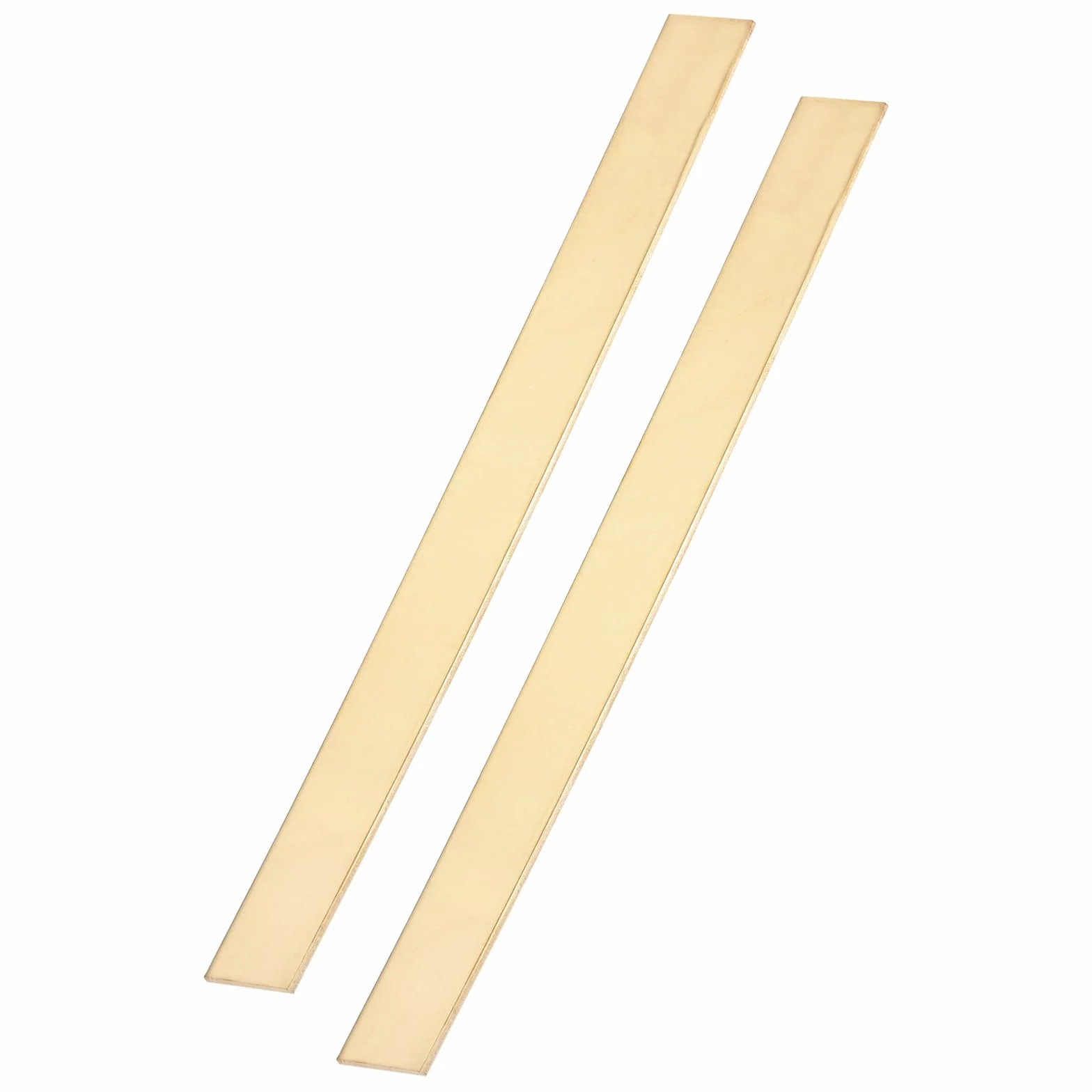 QUARKZMAN 2 Pezzi Barra Piana In Ottone H62, 0.1"x1"x12" Barra Quadrata In metallo Solida In Ottone Per Realizzazione Coltelli DIY Decorazione Architettonica Industria Conducibilità Termica